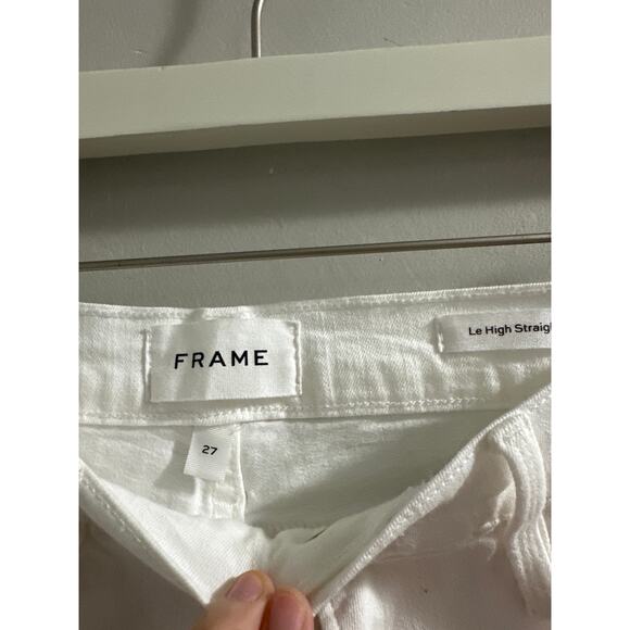 frame le high straight high rise jeans white New size 27 - Picture 4 of 7
